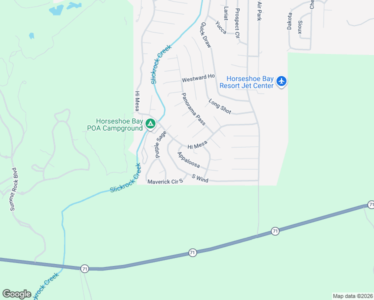 map of restaurants, bars, coffee shops, grocery stores, and more near Hi Mesa in Horseshoe Bay
