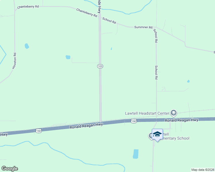 map of restaurants, bars, coffee shops, grocery stores, and more near 298 Prairie Ronde Highway in Opelousas