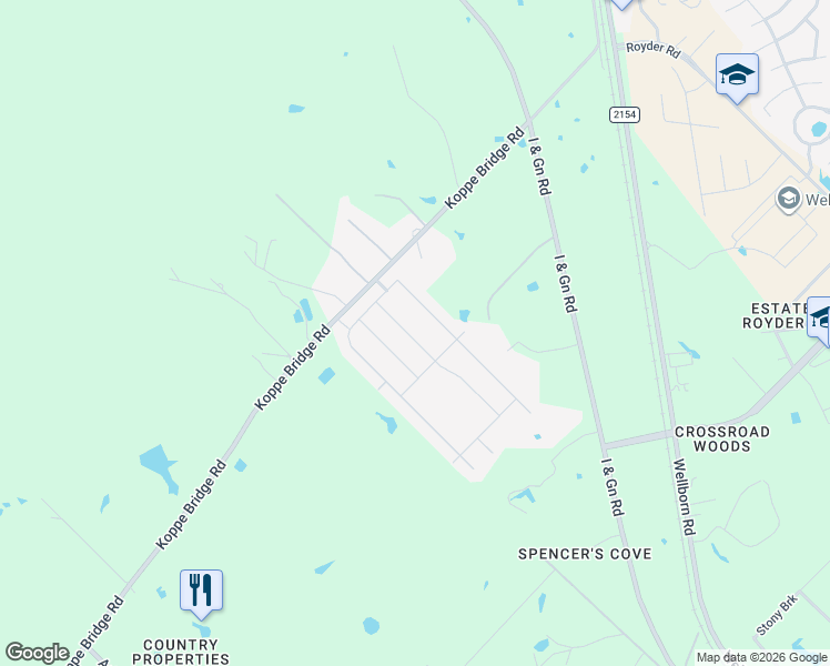 map of restaurants, bars, coffee shops, grocery stores, and more near 15119 Meredith Lane in College Station