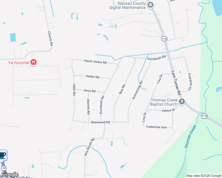 map of restaurants, bars, coffee shops, grocery stores, and more near 54346 Dornbush Road in Callahan