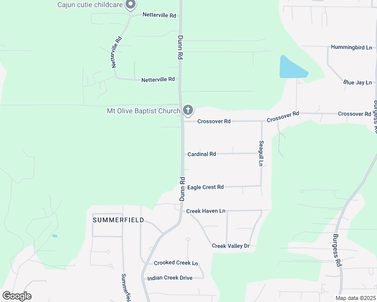 map of restaurants, bars, coffee shops, grocery stores, and more near 31290 Dunn Road in Denham Springs