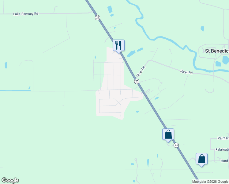 map of restaurants, bars, coffee shops, grocery stores, and more near 16522 M P Planche Rd in Covington