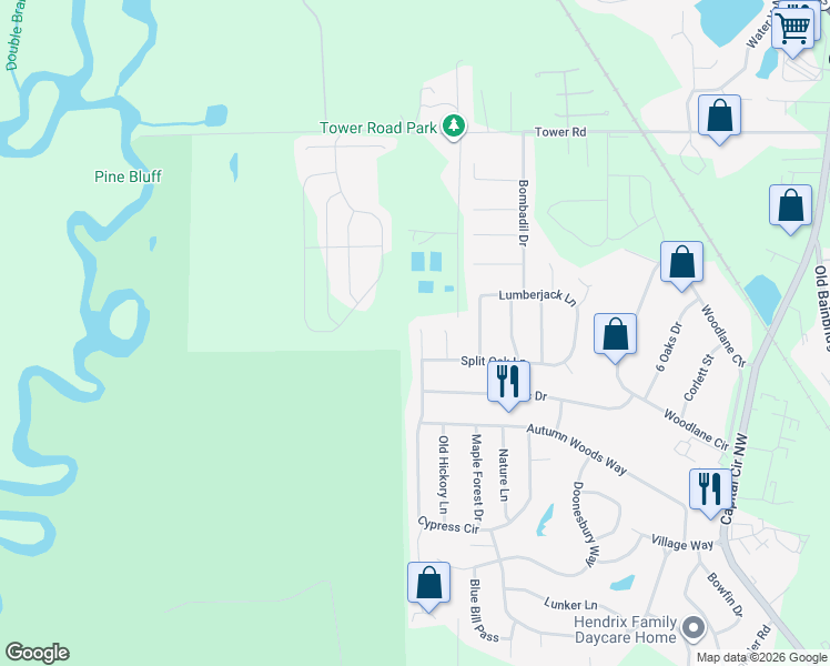 map of restaurants, bars, coffee shops, grocery stores, and more near 5885 Cypress Circle in Tallahassee