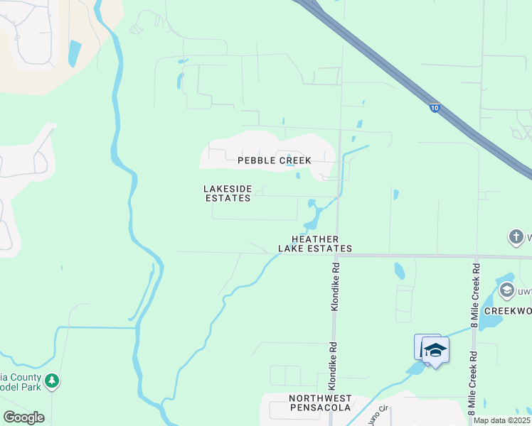 map of restaurants, bars, coffee shops, grocery stores, and more near 4640 Deerfield Drive in Pensacola