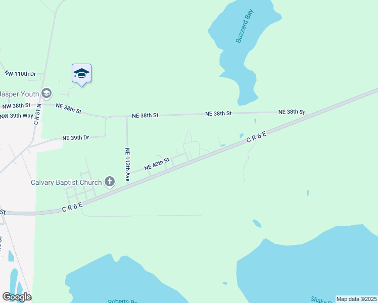 map of restaurants, bars, coffee shops, grocery stores, and more near 11534 County Road 6 in Jasper