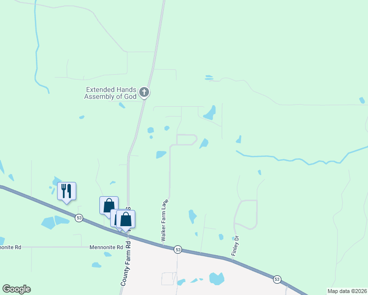 map of restaurants, bars, coffee shops, grocery stores, and more near 16220-16238 Walker Farm Lane in Gulfport
