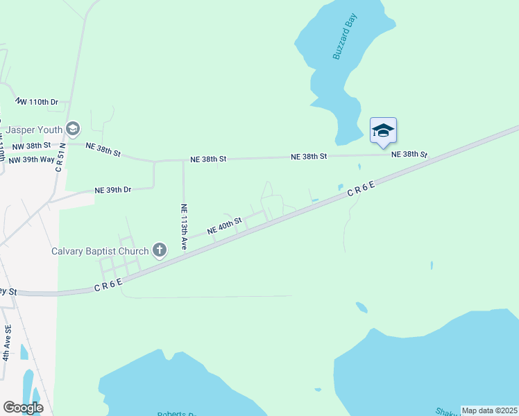 map of restaurants, bars, coffee shops, grocery stores, and more near 11534 County Road 6 in Jasper