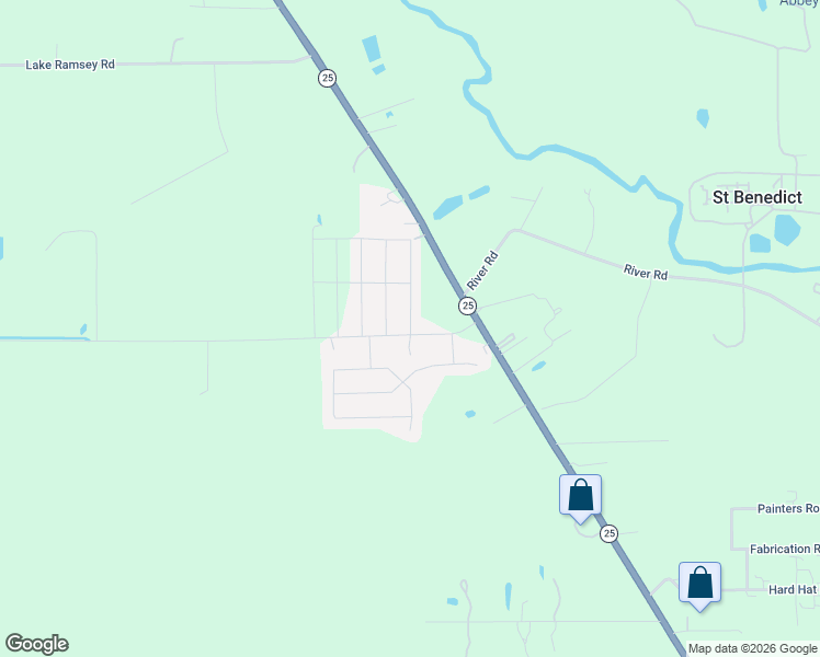 map of restaurants, bars, coffee shops, grocery stores, and more near 16522 M P Planche Road in Covington