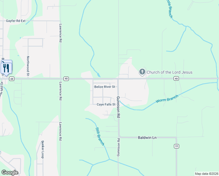 map of restaurants, bars, coffee shops, grocery stores, and more near 11455 Belize River Street in Fairhope