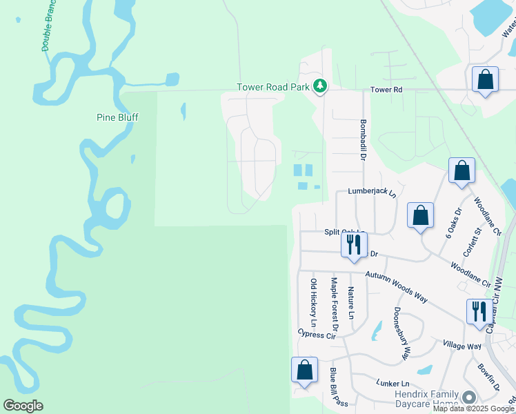 map of restaurants, bars, coffee shops, grocery stores, and more near 5889 Cypress Cir in Tallahassee