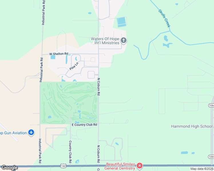 map of restaurants, bars, coffee shops, grocery stores, and more near 46090 North Coburn Road in Hammond