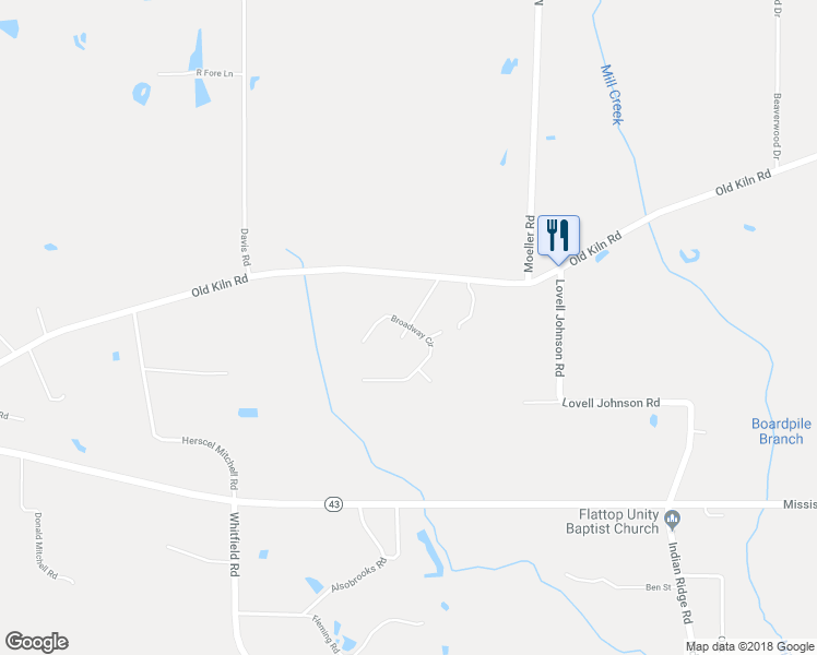 map of restaurants, bars, coffee shops, grocery stores, and more near 34 Pecan Grove Road in Picayune