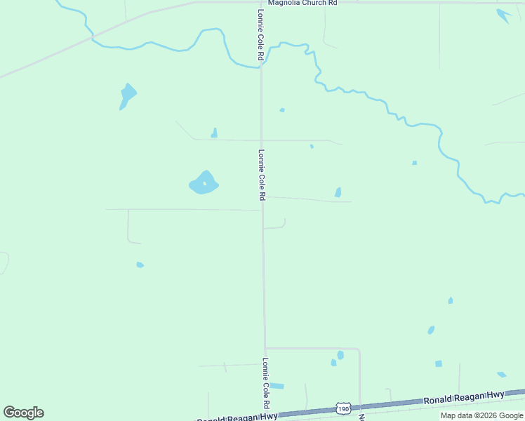 map of restaurants, bars, coffee shops, grocery stores, and more near Lonnie Cole Road in Beauregard Parish