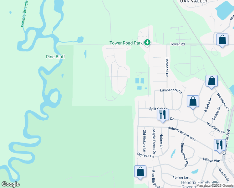 map of restaurants, bars, coffee shops, grocery stores, and more near 4660 Rivers Landing Way in Tallahassee