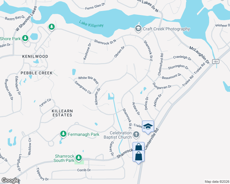 map of restaurants, bars, coffee shops, grocery stores, and more near 4051 Kilmartin Drive in Tallahassee
