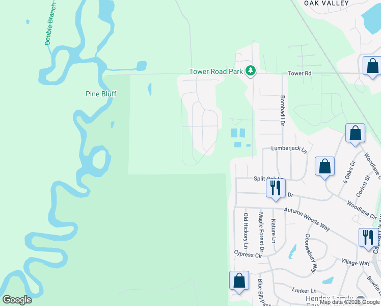 map of restaurants, bars, coffee shops, grocery stores, and more near 6508 Rivers Bank Way in Tallahassee