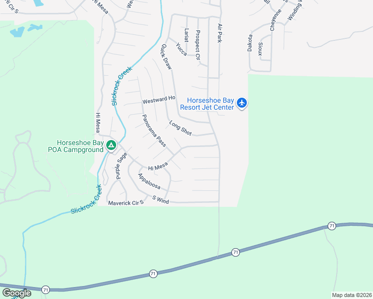 map of restaurants, bars, coffee shops, grocery stores, and more near 2900 Hi Mesa in Horseshoe Bay