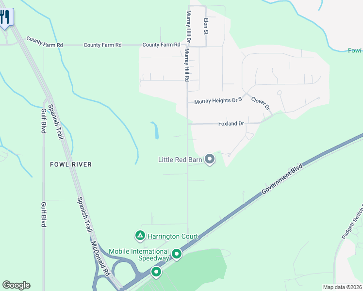 map of restaurants, bars, coffee shops, grocery stores, and more near 8059 Murray Hill Road in Irvington