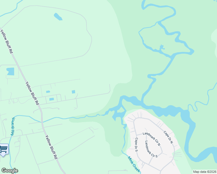 map of restaurants, bars, coffee shops, grocery stores, and more near 1837 Lake Road in Jacksonville