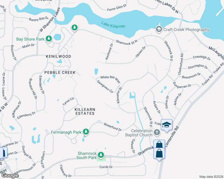 map of restaurants, bars, coffee shops, grocery stores, and more near 3066 Sawgrass Circle in Tallahassee