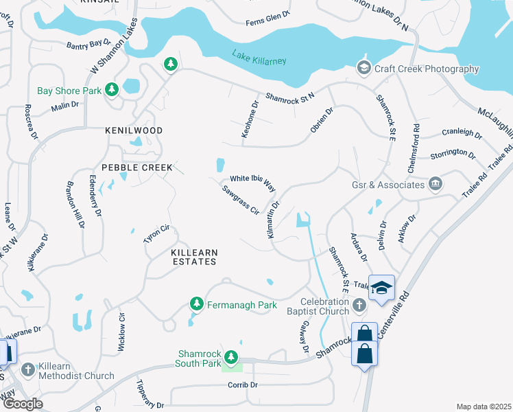 map of restaurants, bars, coffee shops, grocery stores, and more near 3066 Sawgrass Circle in Tallahassee