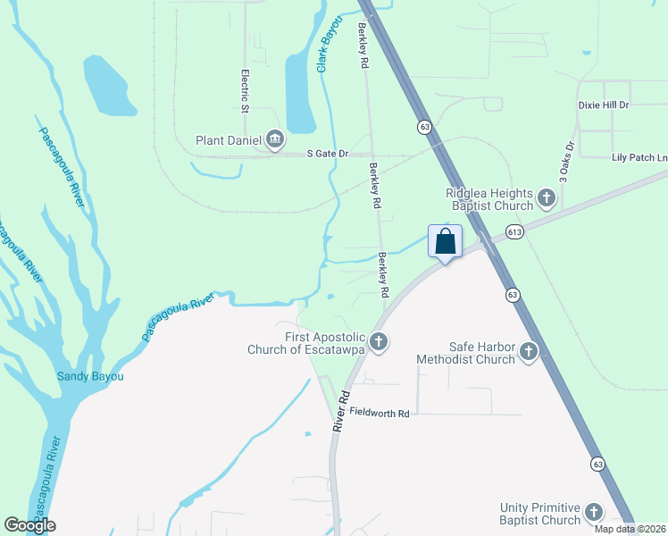 map of restaurants, bars, coffee shops, grocery stores, and more near 3601 Dorothy Lois Drive in Moss Point