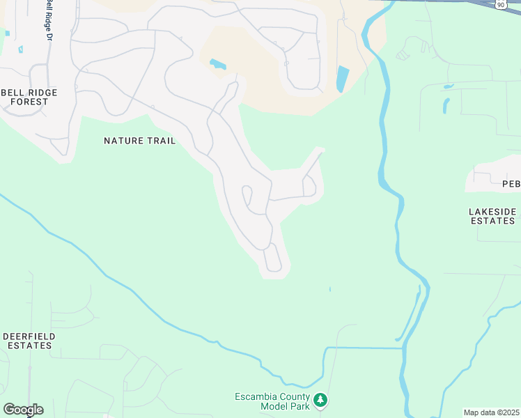 map of restaurants, bars, coffee shops, grocery stores, and more near 8506 Foxtail Loop in Pensacola