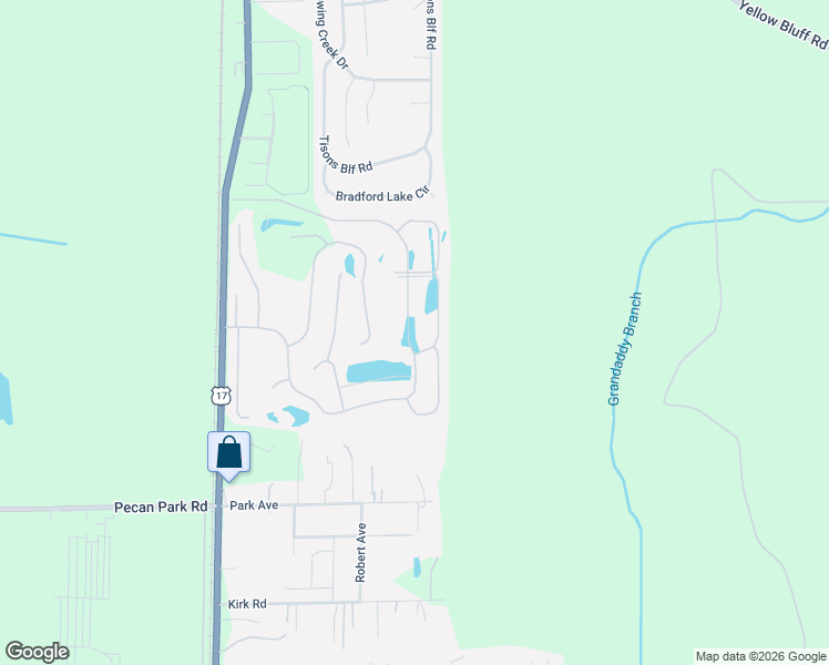 map of restaurants, bars, coffee shops, grocery stores, and more near 494 Northside Drive South in Jacksonville