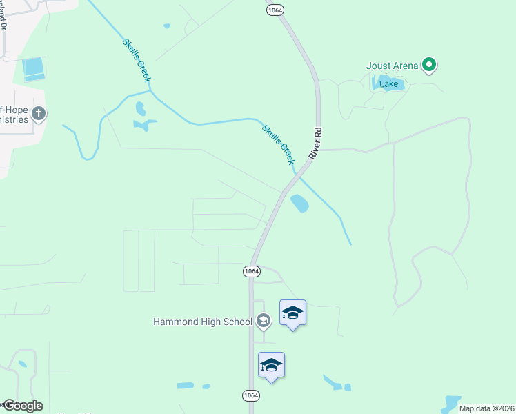 map of restaurants, bars, coffee shops, grocery stores, and more near 20619 Soley Lane in Hammond