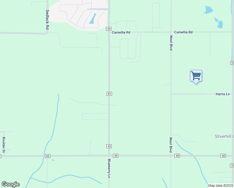 map of restaurants, bars, coffee shops, grocery stores, and more near 22852 County Road 55 in Silverhill