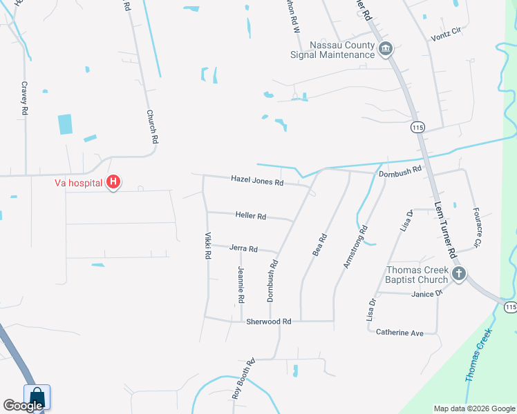 map of restaurants, bars, coffee shops, grocery stores, and more near 54185 Heller Road in Callahan