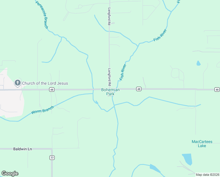 map of restaurants, bars, coffee shops, grocery stores, and more near 12520 County Road 48 in Fairhope