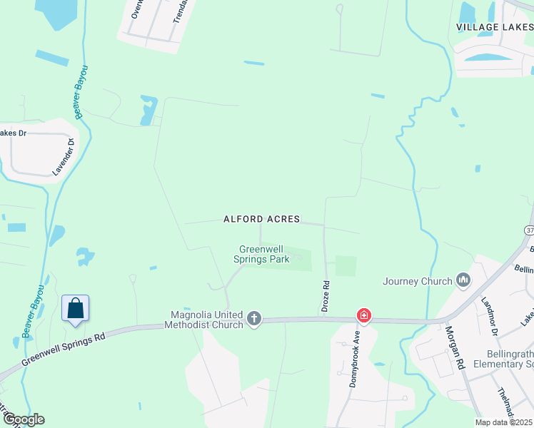 map of restaurants, bars, coffee shops, grocery stores, and more near 16225 Alford Drive in Central