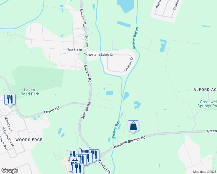 map of restaurants, bars, coffee shops, grocery stores, and more near 7824 Brett Place in Baton Rouge