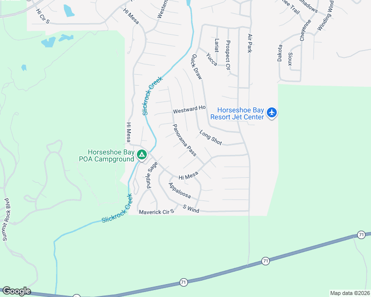 map of restaurants, bars, coffee shops, grocery stores, and more near 503 Wind Swept in Marble Falls