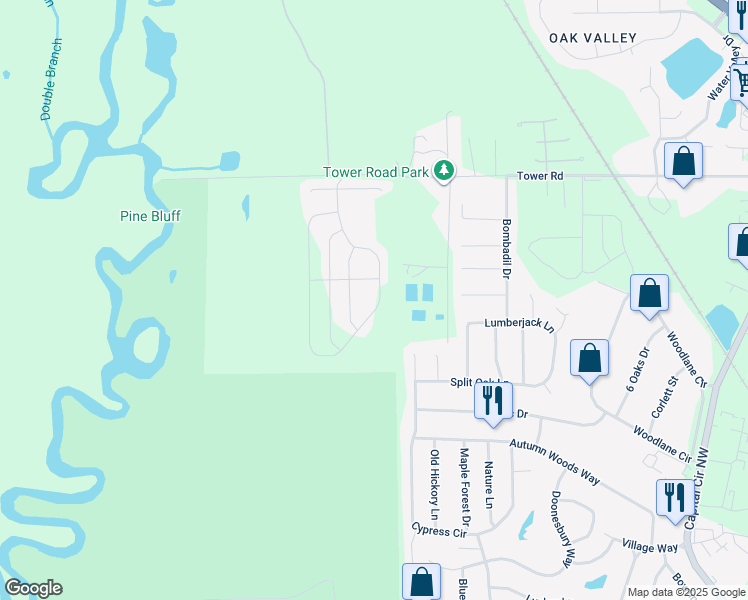 map of restaurants, bars, coffee shops, grocery stores, and more near 4522 Rivers Landing Drive in Tallahassee