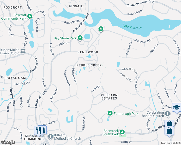 map of restaurants, bars, coffee shops, grocery stores, and more near 3415 Jonathan Landing Drive in Tallahassee