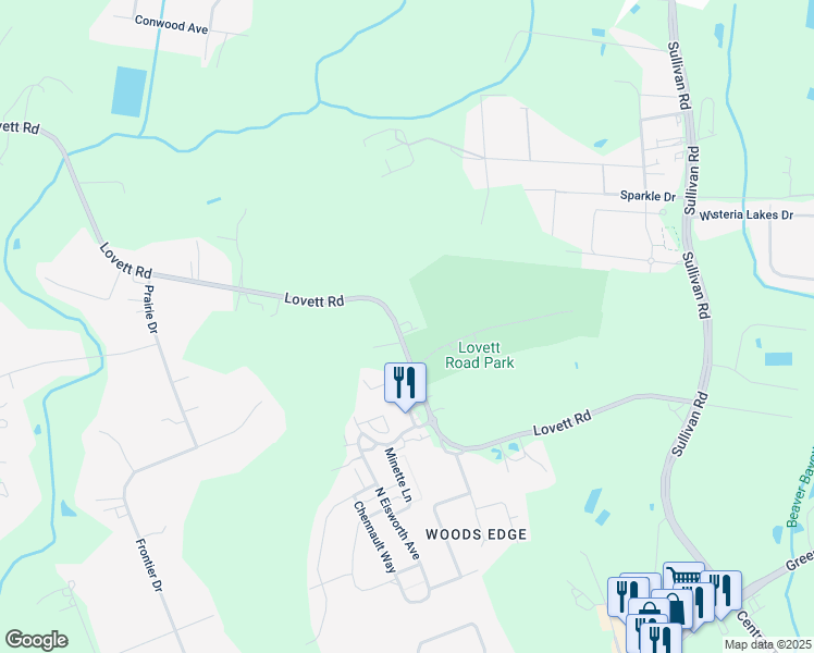 map of restaurants, bars, coffee shops, grocery stores, and more near 13327 Lovett Road in Baton Rouge