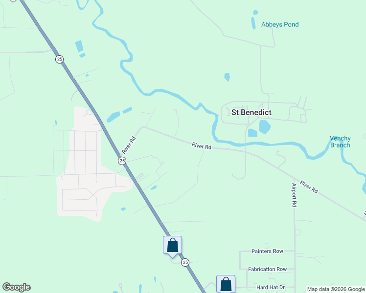 map of restaurants, bars, coffee shops, grocery stores, and more near 75556 River Road in Covington