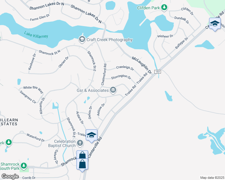 map of restaurants, bars, coffee shops, grocery stores, and more near 3220 Beaumont Drive in Tallahassee