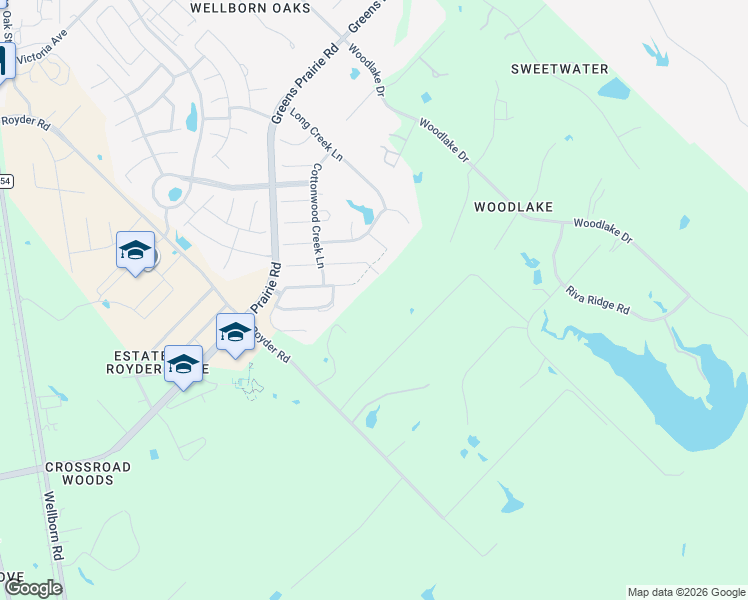 map of restaurants, bars, coffee shops, grocery stores, and more near 4124 Wild Creek Court in College Station