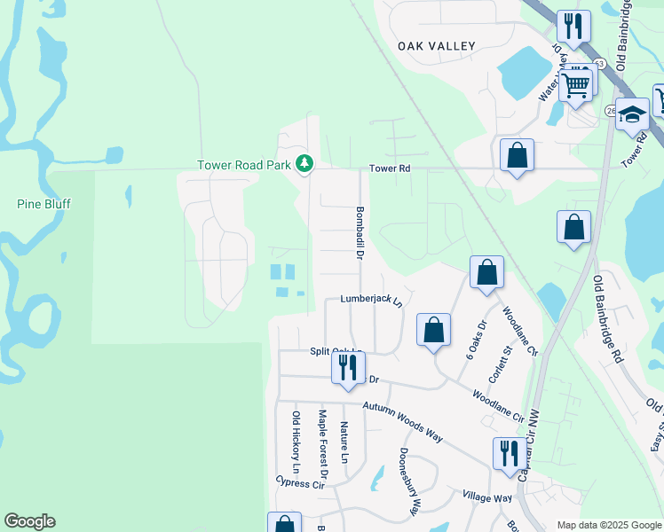 map of restaurants, bars, coffee shops, grocery stores, and more near 5729-5743 Jodphur Court in Tallahassee