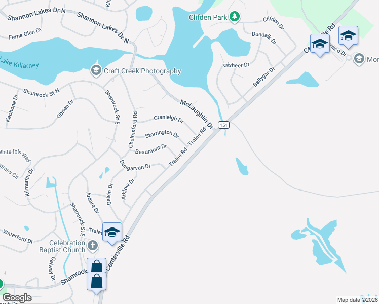 map of restaurants, bars, coffee shops, grocery stores, and more near 4157 Tralee Road in Tallahassee