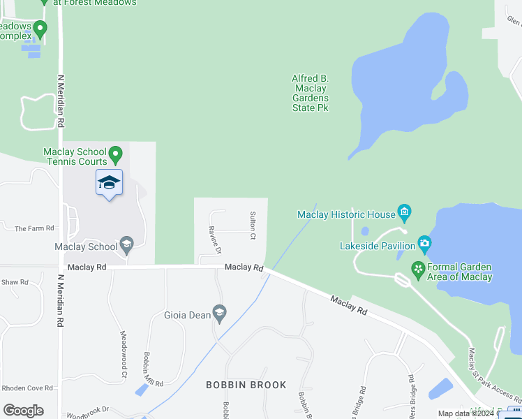 map of restaurants, bars, coffee shops, grocery stores, and more near 3733 Sulton Court in Tallahassee