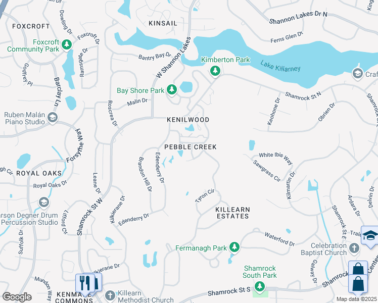 map of restaurants, bars, coffee shops, grocery stores, and more near 4097 Tam O Shanter in Tallahassee
