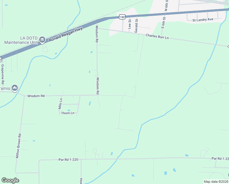 map of restaurants, bars, coffee shops, grocery stores, and more near 130 Elmwood Street in Opelousas