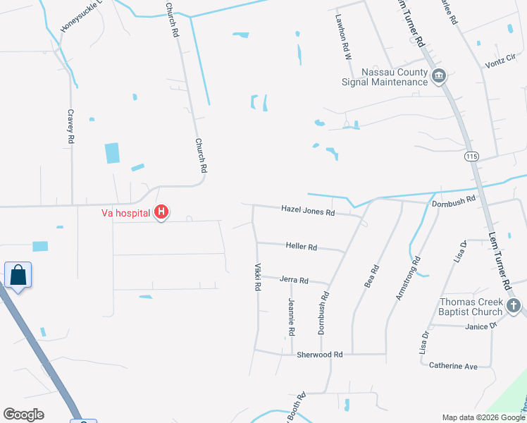 map of restaurants, bars, coffee shops, grocery stores, and more near 54574 Vikki Road in Callahan