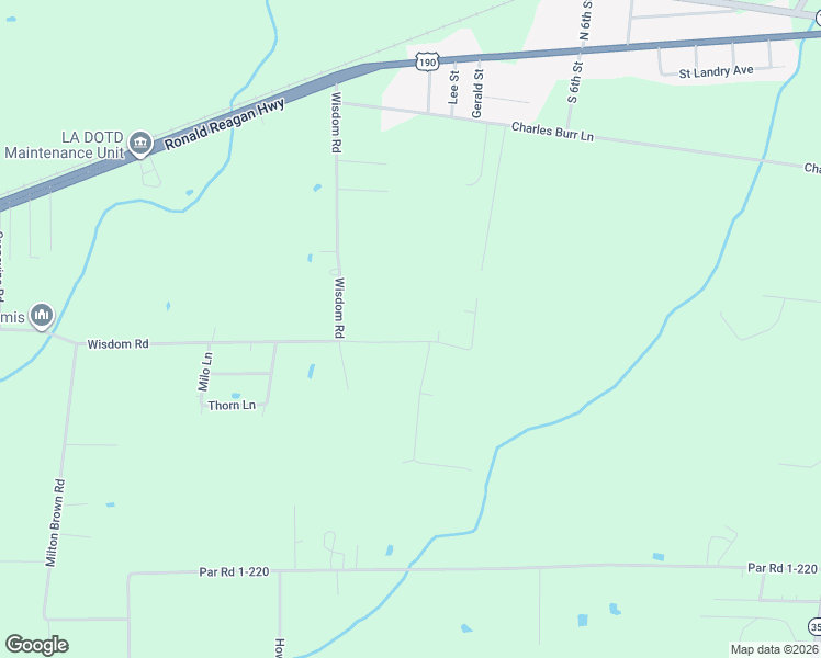 map of restaurants, bars, coffee shops, grocery stores, and more near 130 Elmwood Street in Opelousas