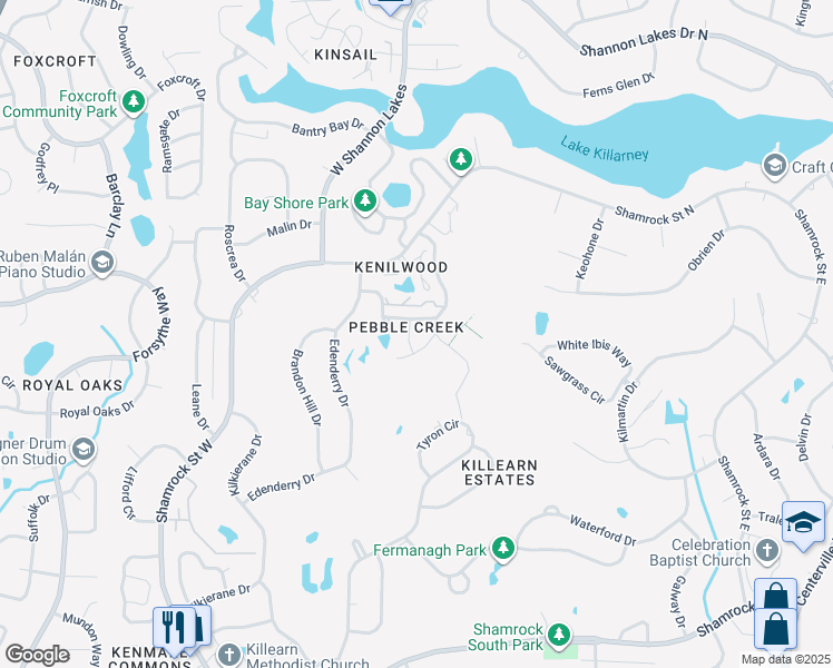 map of restaurants, bars, coffee shops, grocery stores, and more near 4097 Tam O Shanter in Tallahassee