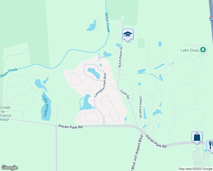 map of restaurants, bars, coffee shops, grocery stores, and more near 15707 Lexington Park Boulevard in Jacksonville